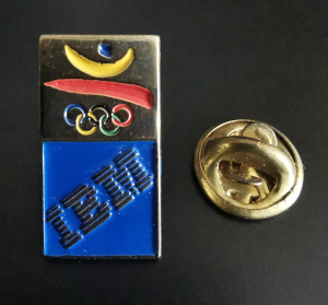 Pin's IBM Sponsor Olympique Barcelone 1992