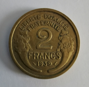 2 FRANCS MORLON 1939 Cupro Alu