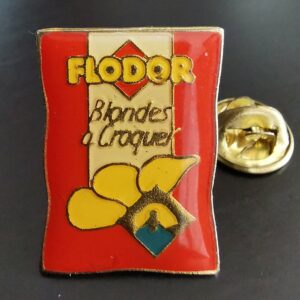 Pin's Flodor Blonde à croquer (agraffe fixée au bat du pin's)
