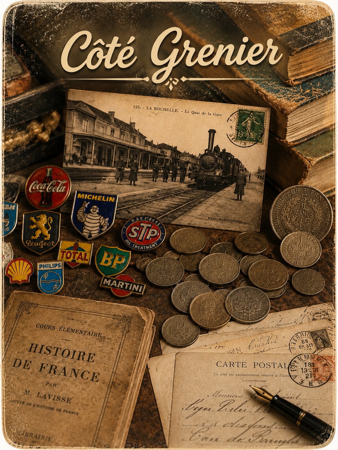 Pin's Coca-grenier-Cola publicitaire ancien Pin's Coca-Cola publicitaire vintage en métal émaillé